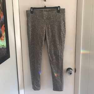Gray denim constellation print jeggings